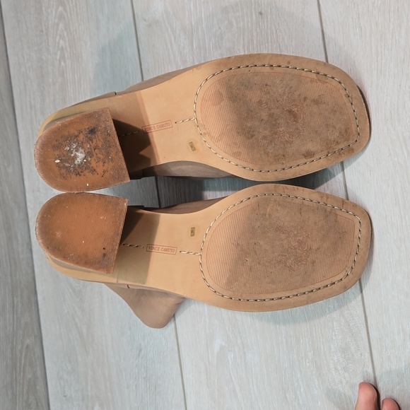 Vince Camuto Women Ankle Leather Zip Back Heels Open Toe boots shoes 8.5M - Picture 13 of 15